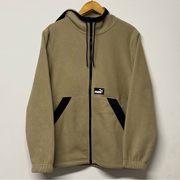 NEW Puma Hooded Polar Fleece Jacket Oak Branch - Picture 1 of 3
